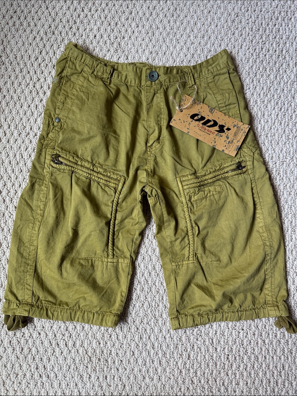 Olive Green Men’s Cargo Shorts